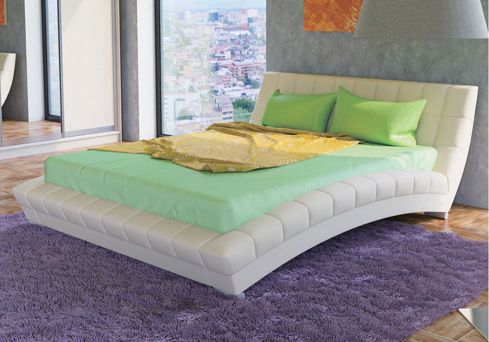 Оливия - интерьерная кровать в белом цвете
