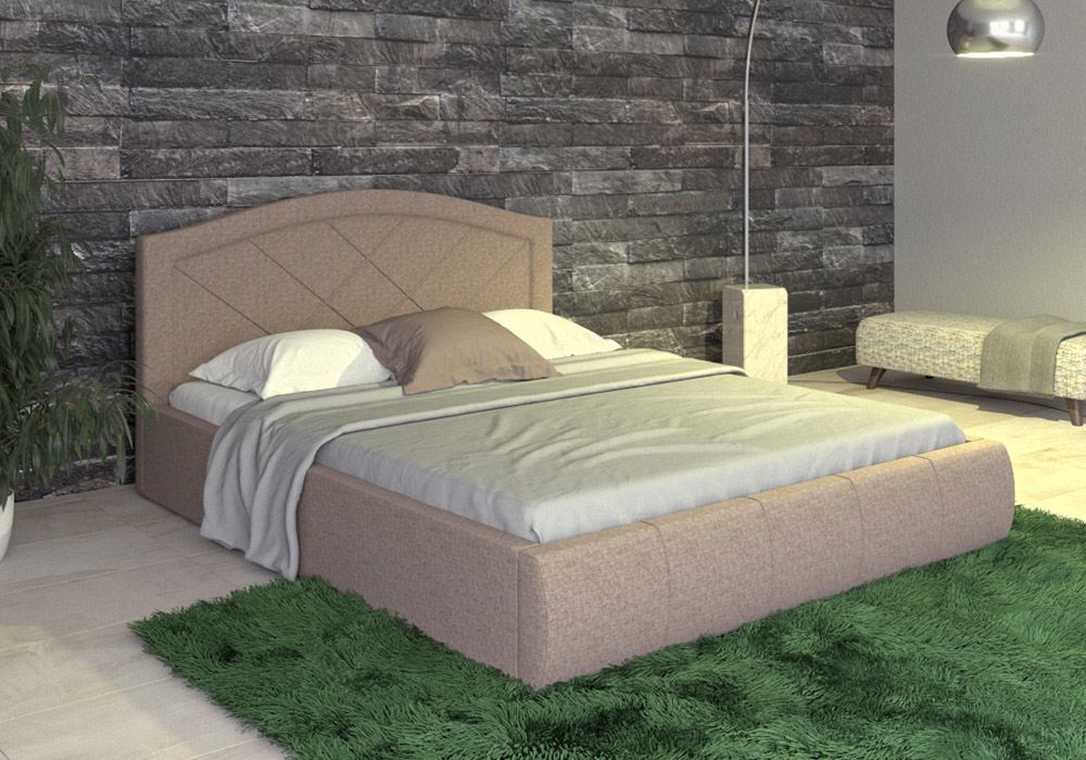 Интерьерная кровать Виго в цвете савана хазел (светло-коричневый)